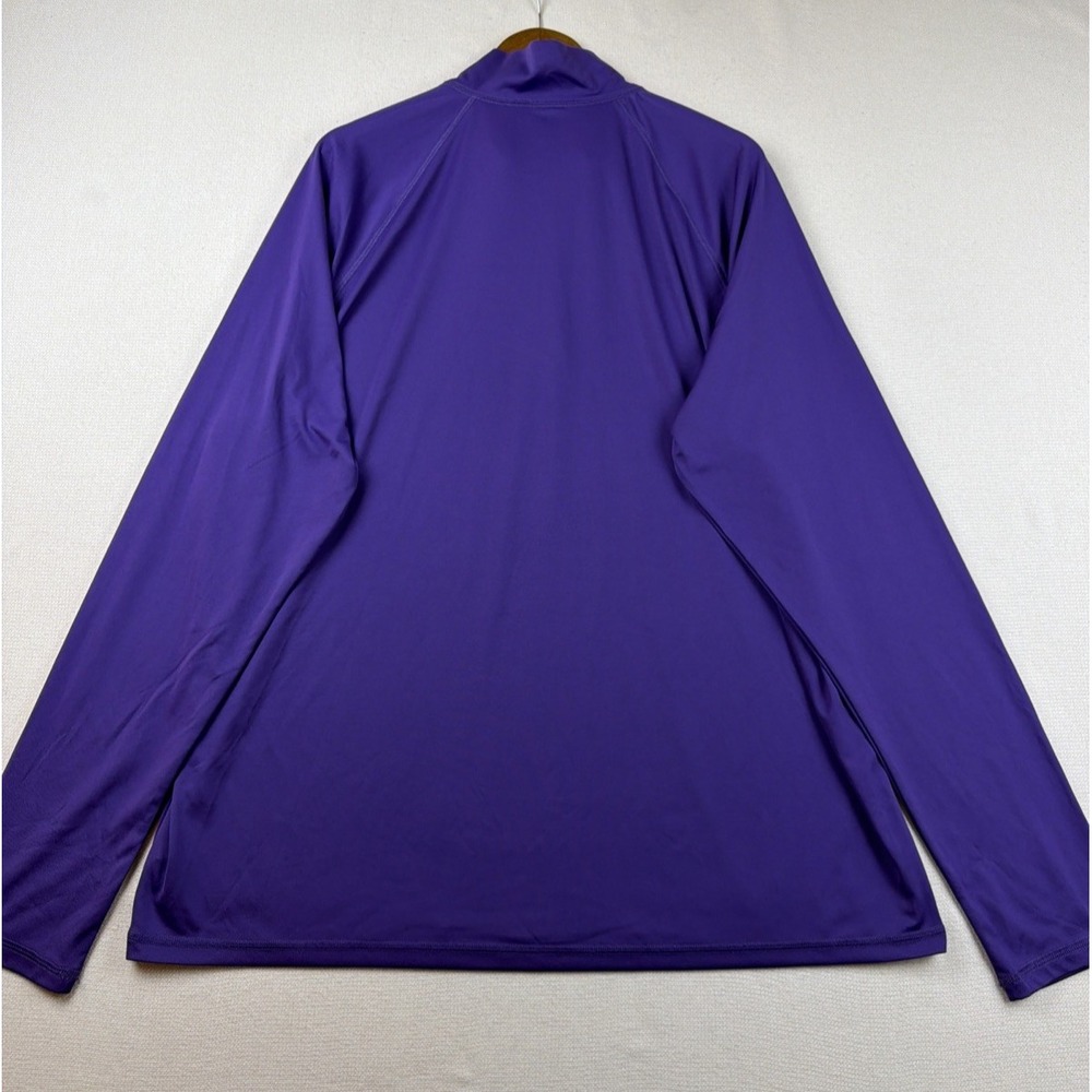 Alo Pullover Quarter Zip Mens Training Shirt 2XL Purple Activewear Mock Neck EUC - Picture 2 of 13
